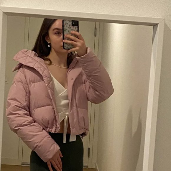 Lululemon Wunder Puff Cropped Jacket Pink Peony - Picture 3 of 4